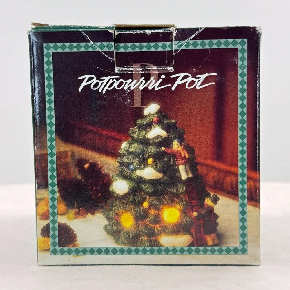 Vintage Dayton Hudson Christmas Tree Potpourri Pot Ladder Climbers Ceramic 5" - Picture 14 of 16
